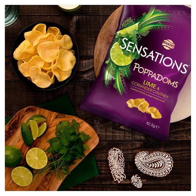 Sensations Lime & Coriander Chutney Sharing Bag Poppadoms 82.5g