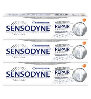 Sensodyne Sensitive Repair & Protect Whitening Toothpaste Bundle