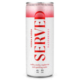 Served Raspberry Hard Seltzer 4 x 250ml