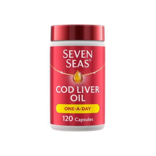 Seven Seas Cod Liver Oil One A Day Omega-3 Fish Oil & Vitamin D Caps   120 per pack