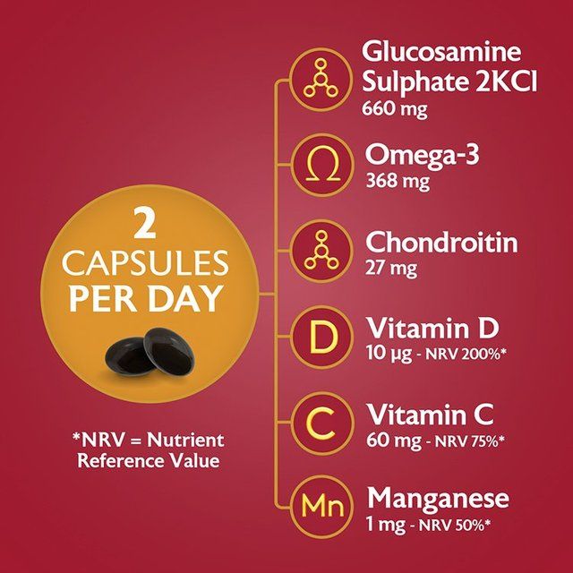 Seven Seas JointCare Active Glucosamine Omega-3 & Chondroitin 60 Caps   60 per pack