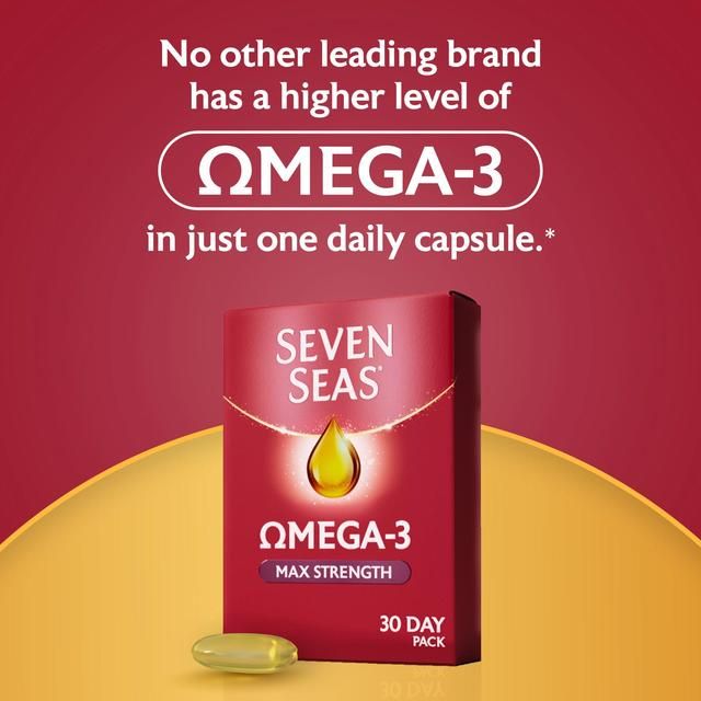 Seven Seas Omega-3 Fish Oil Max Strength with Vitamin D Capsules 30 per pack