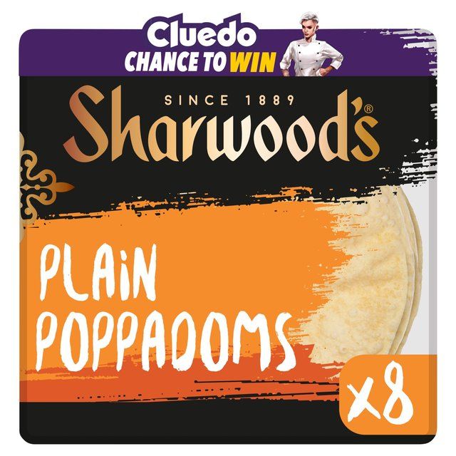Sharwood's Plain Poppadoms   8 per pack