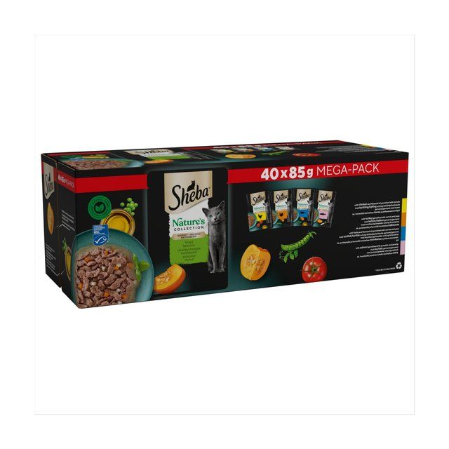 SHEBA Natures Collection Cat Pouches Mixed Selection in Gravy 40 x 85g