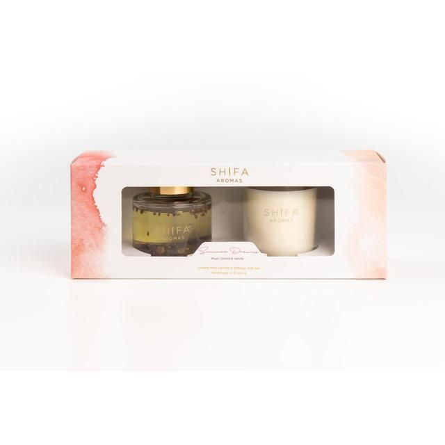 Shifa Aromas Candle Gift Set Plum Orchid & Vanilla 2 per pack