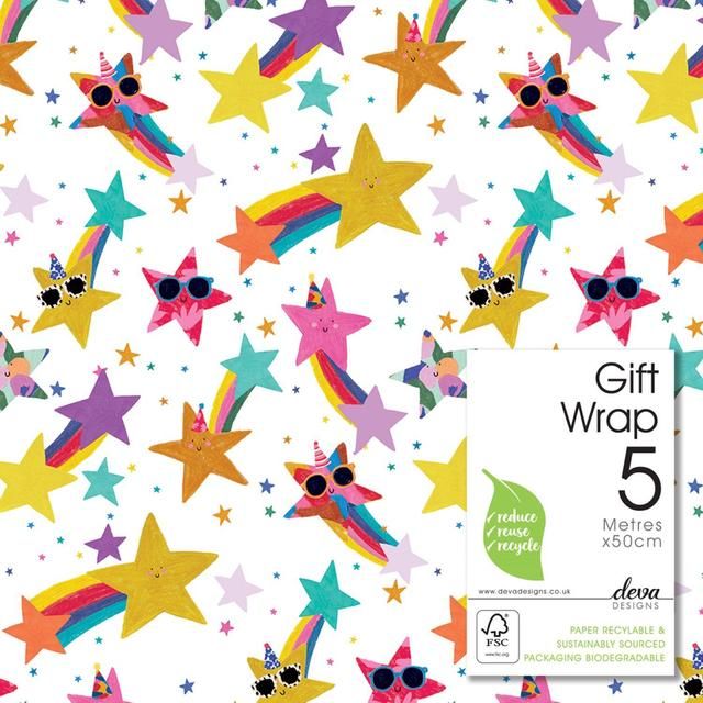Shooting Stars Gift Wrap Roll 5m