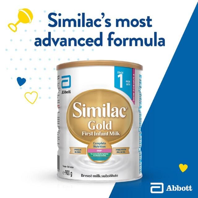 Similac Gold 1 First Infant Milk Powder From Birth 900g