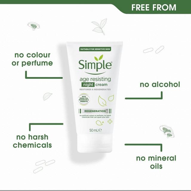 Simple Kind To Skin Regeneration Age Resisting Night Cream 50ml