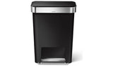 simplehuman 45 Litre Rectangular Pedal Bin - Black