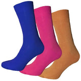 Simply s Mens Bamboo Socks (Pack Of 3) (UK 6-11) Royal/Pink/Mustard / 1EA