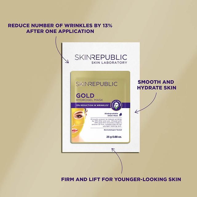 Skin Republic Biodegradable Gold Hydrogel Face Mask