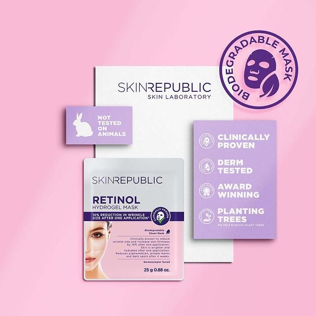 Skin Republic Biodegradable Retinol Hydrogel Sheet Face Mask