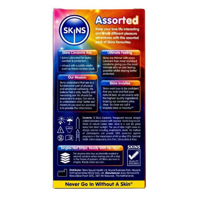 Skins Assorted Condoms 12 per pack