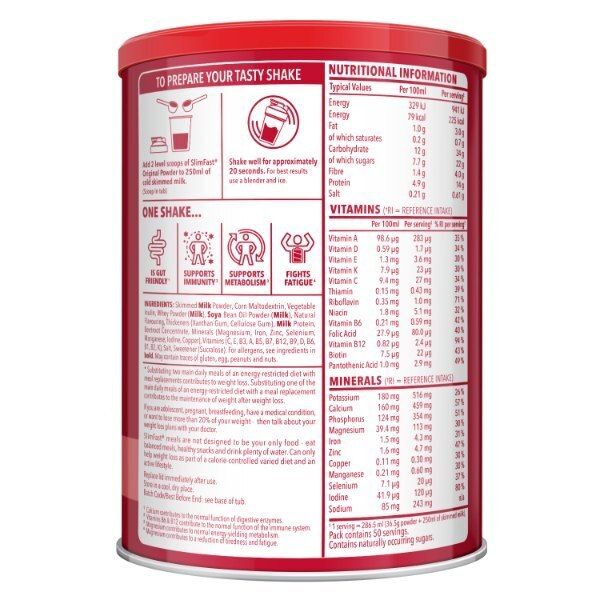 SlimFast Powder 50 Servings Strawberry 1.825kg