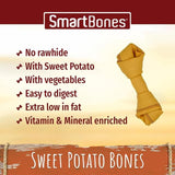 SmartBones 2 Medium Sweet Potato Rawhide Free Bone Dog Treats 158g