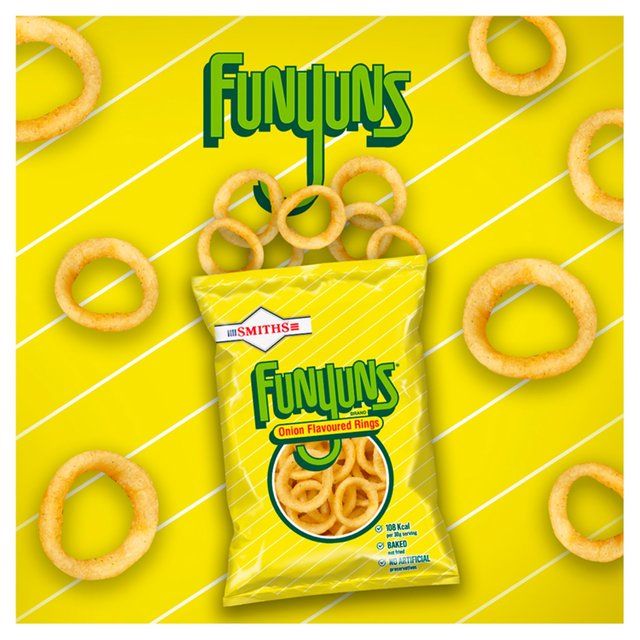 Smiths Funyuns Sharing Onion Rings Sharing Bag Snacks 125g