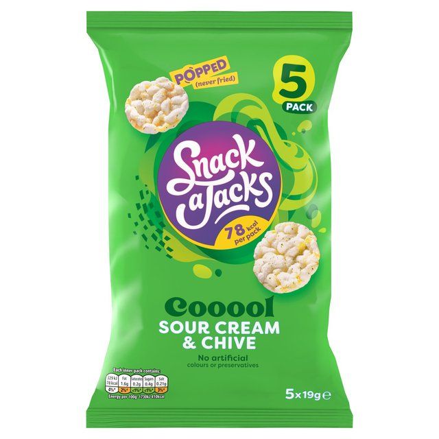 Snack a Jacks Sour Cream & Chive Multipack Rice Cakes   5 per pack
