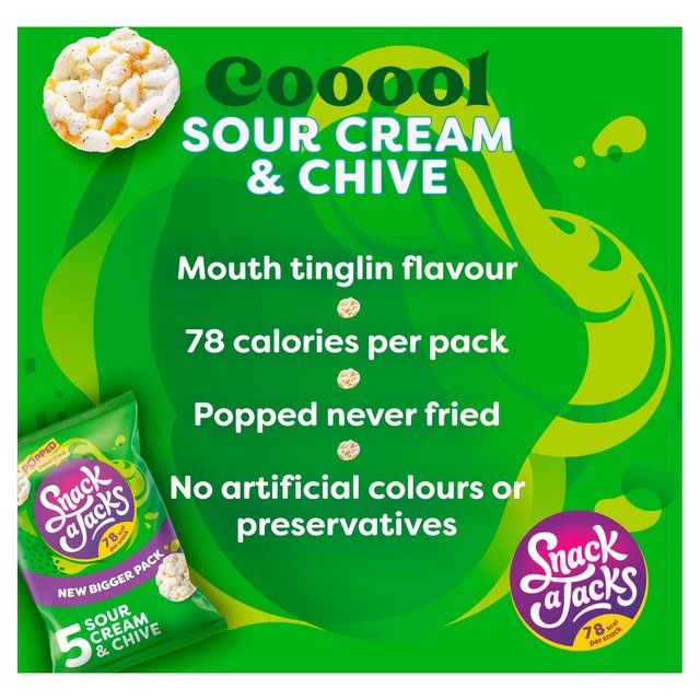 Snack a Jacks Sour Cream & Chive Multipack Rice Cakes   5 per pack