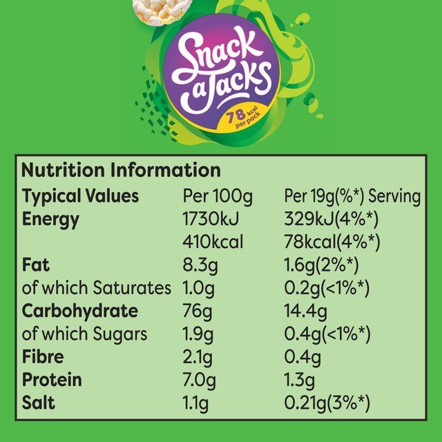 Snack a Jacks Sour Cream & Chive Multipack Rice Cakes   5 per pack