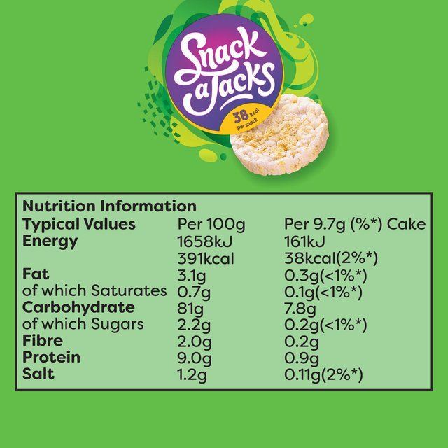 Snack a Jacks Sour Cream & Chive Sharing Rice Cakes   117g