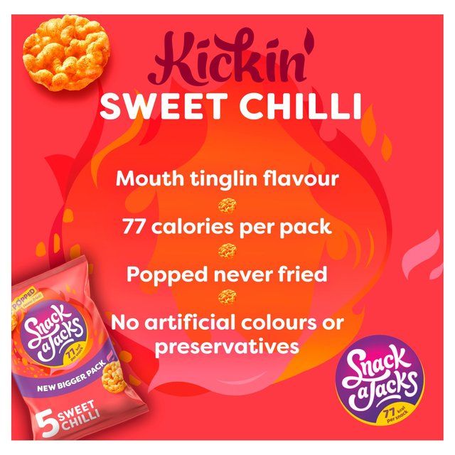 Snack a Jacks Sweet Chilli Multipack Rice Cakes   5 per pack