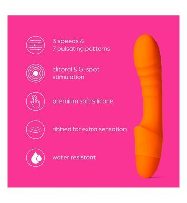 So Divine Pash Ribbed Vibrator Orange