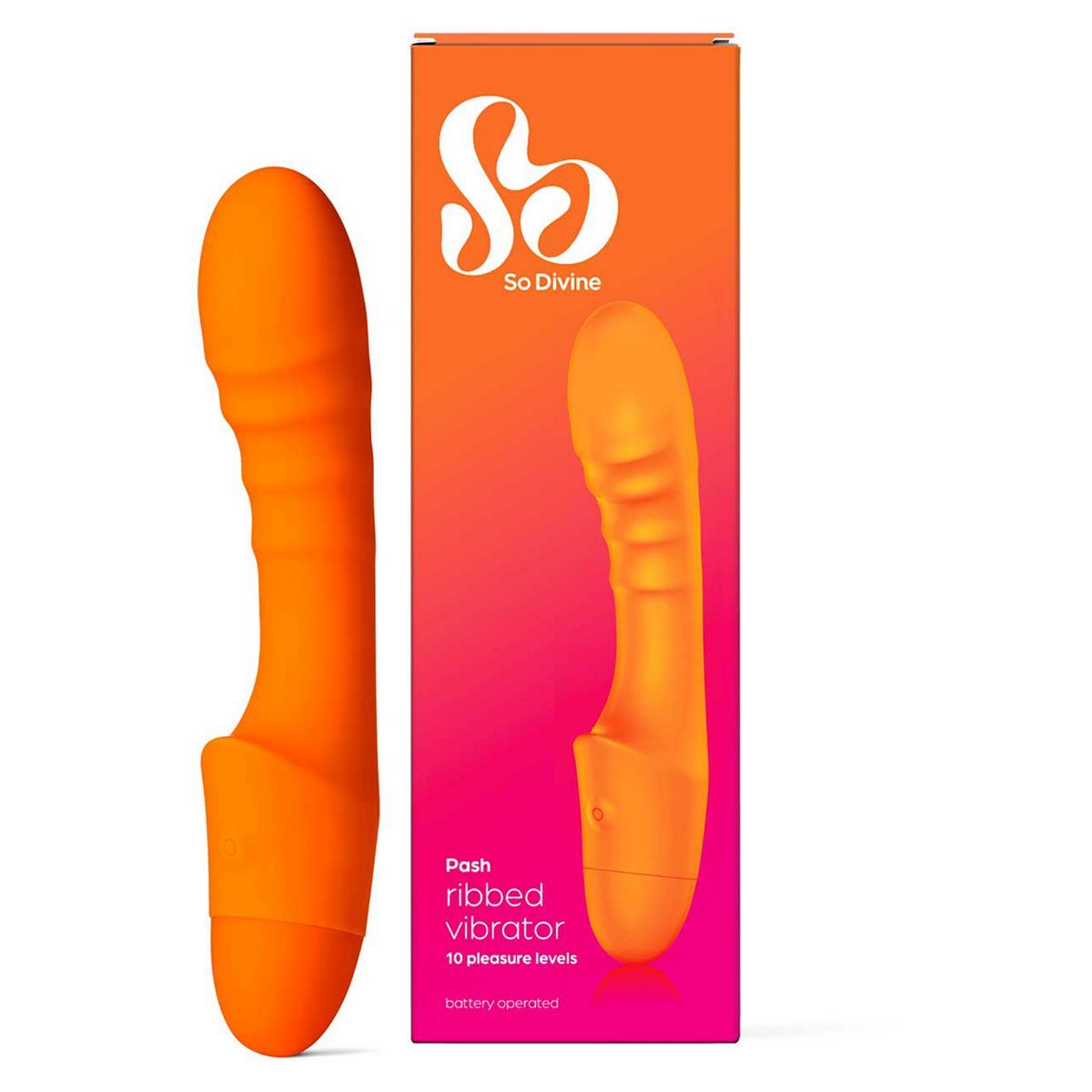 So Divine Pash Ribbed Vibrator Orange