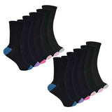 Sock Snob 12 Pairs Womens Bamboo Trainer Socks 4-8 UK Pack 1