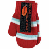 Sock Snob 2 Pk Baby Striped Knitted Winter Mittens Gloves