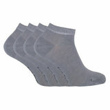 Sock Snob 4 Pairs Mens Soft Bamboo Trainer Socks 7-11 UK Grey / 4EA