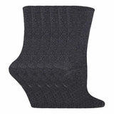 Sock Snob 6 Pk Childrens Solid Colour Cotton Socks 9-12 UK Grey / 6EA