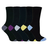Sock Snob Ladies Heel & Toe Cotton Socks 4-8 UK CS2 / 5EA