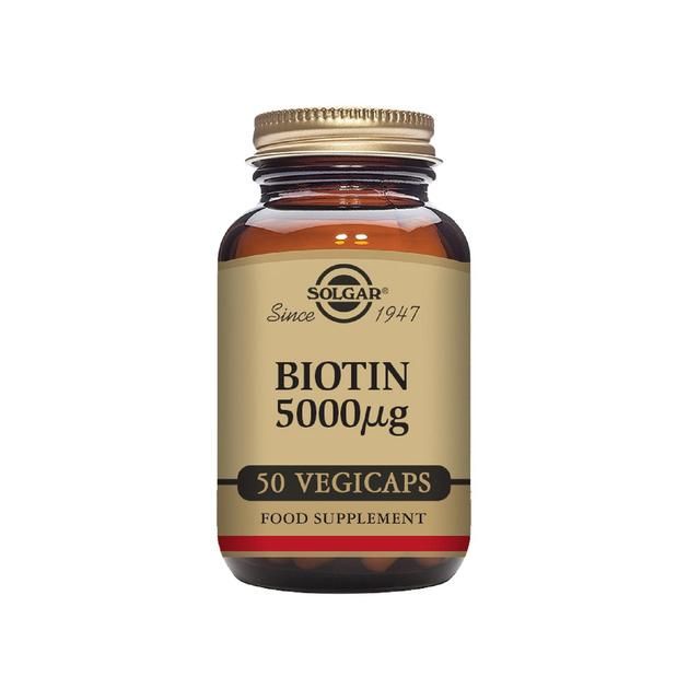 Solgar Biotin Vegetable Capsules 5000ug 50 per pack