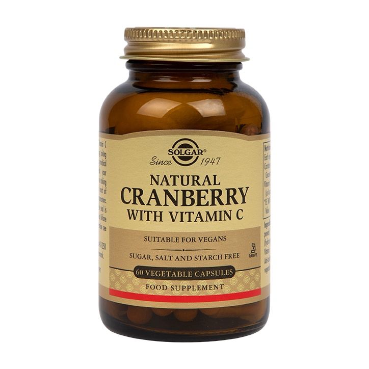 Solgar Natural Cranberry with Vitamin C 60 Vegi Capsules