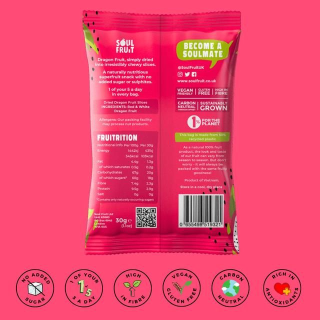 Soul Fruit Soft Dried Dragon Fruit 30g