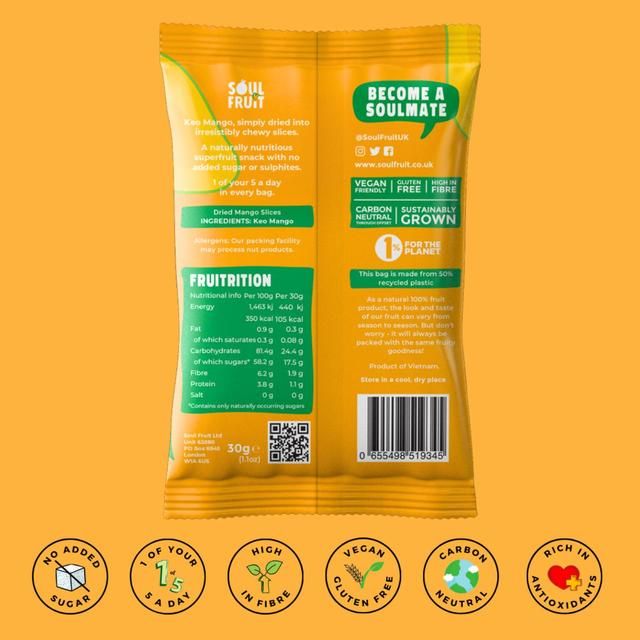 Soul Fruit Soft Dried Keo Mango 30g