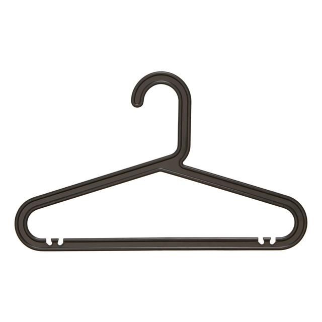 Spectrum Kids Hanger Set Black Plastic Set of 20 20 per pack