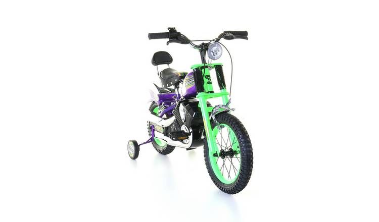 Spike Chopper 14 inch Wheel Size Kids Beginner Bike - Green