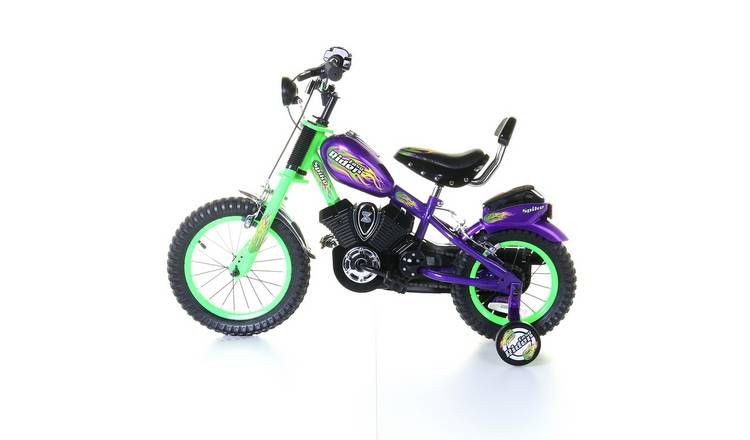 Spike Chopper 14 inch Wheel Size Kids Beginner Bike - Green