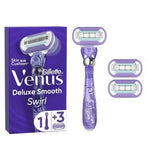 Venus Extra Smooth Swirl Women's Razor Handle + 3 Blades GOODS Boots