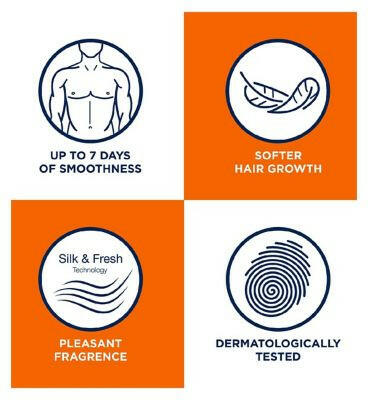 Veet Men Total Pro Hair Removal Cream Chest & Body Sensitive - 400ml Men's Toiletries Boots