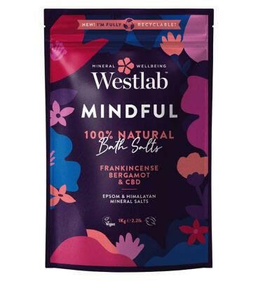 Westlab Mindful Epsom Bath Salts with CBD Oil 1kg Sleep & Relaxation Boots
