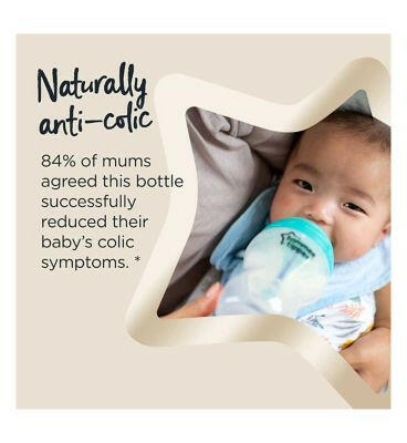 Tommee Tippee Advanced Anti-Colic Baby Bottle, 260ml, Self-Sterilising, Pack of 1 Baby Accessories & Cleaning Boots