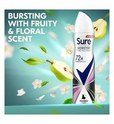 Sure Invisible Pure Nonstop Protection Anti-perspirant Deodorant Aerosol 250 ml Deodorants Boots