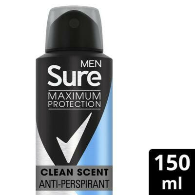 Sure Men Maximum Protection Clean Scent Anti-perspirant Deodorant Aerosol 150 ml Men's Toiletries Boots