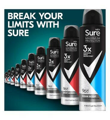 Sure Men Maximum Protection Clean Scent Anti-perspirant Deodorant Aerosol 150 ml Men's Toiletries Boots