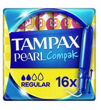 Tampax Pearl Compak Regular Tampons With Applicator x16 Women's Toiletries Boots