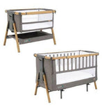 Tutti Bambini Cozee XL Bedside Crib & Cot - Oak / Charcoal GOODS Boots