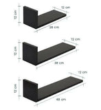 Tutti Bambini Rio Set of Three L-Shaped Wall Shelves - Slate Grey GOODS Boots