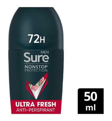 Sure Men Nonstop Ultra Fresh Antiperspirant Deodorant Roll On 50ml GOODS Boots